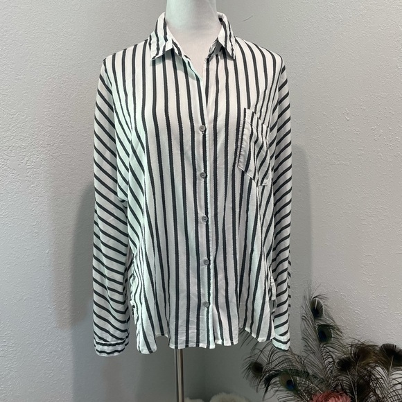 Bella Dahl button down long sleeves blouse L - Picture 2 of 10